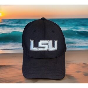 Zephyr Cap Hat Men L‎ Black Embroidered LSU Tigers Louisiana State University